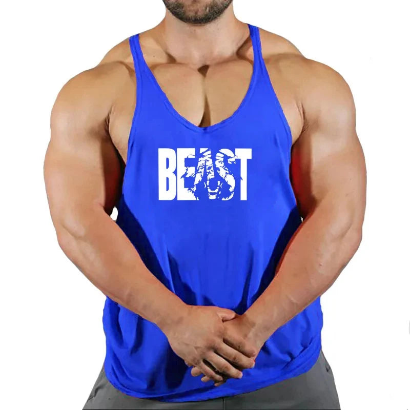 Sleeveless Sweatshirt Men'S Singlets Gym T-Shirts Suspenders Man Top for Fitness Vests Bodybuilding Shirt Stringer Clothing Vest