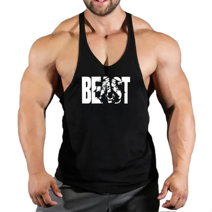 Sleeveless Sweatshirt Men'S Singlets Gym T-Shirts Suspenders Man Top for Fitness Vests Bodybuilding Shirt Stringer Clothing Vest
