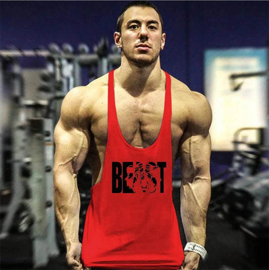 Sleeveless Sweatshirt Men'S Singlets Gym T-Shirts Suspenders Man Top for Fitness Vests Bodybuilding Shirt Stringer Clothing Vest