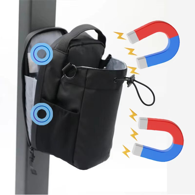 Large Capacity Magnetic Gym Bag with Phone Pocket, Portable Gym Bag, Water Bottle Pouch, Organizer, Gym Accessories