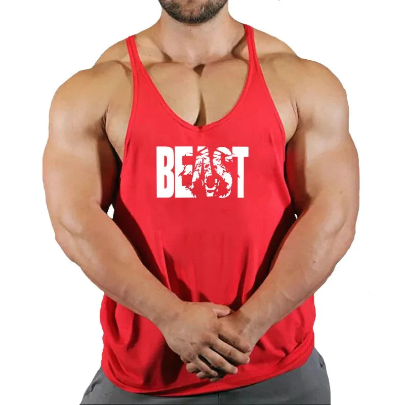Sleeveless Sweatshirt Men'S Singlets Gym T-Shirts Suspenders Man Top for Fitness Vests Bodybuilding Shirt Stringer Clothing Vest