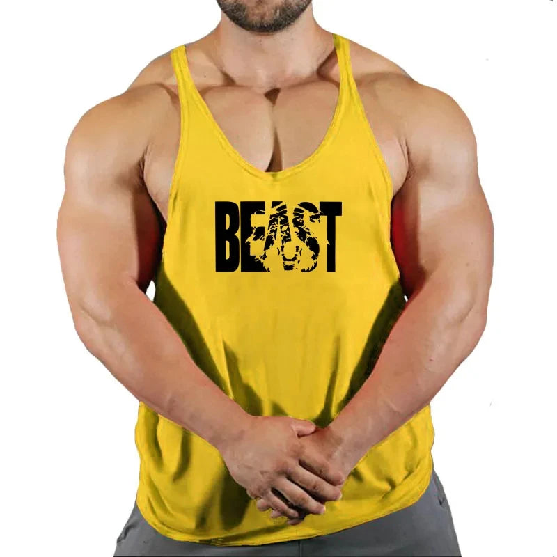 Sleeveless Sweatshirt Men'S Singlets Gym T-Shirts Suspenders Man Top for Fitness Vests Bodybuilding Shirt Stringer Clothing Vest
