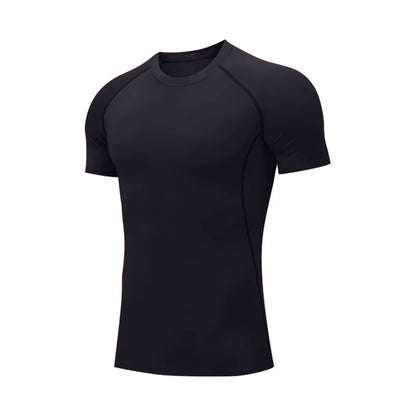 Men Short Sleeve T-Shirt Quick Dry Compression Shirts Fitness Gym T-Shirts Sport Bodybuilding Shirt Running Football Tee Shirts