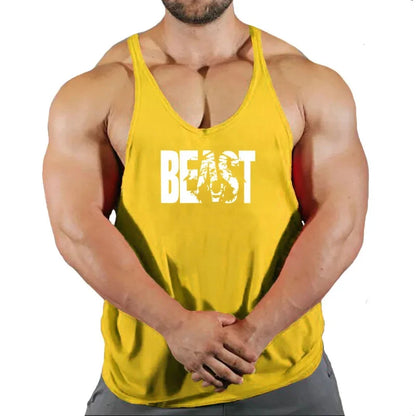 Sleeveless Sweatshirt Men'S Singlets Gym T-Shirts Suspenders Man Top for Fitness Vests Bodybuilding Shirt Stringer Clothing Vest