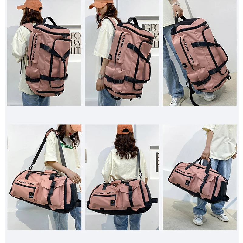 Gym Bag with Shoe Compartment Large Capacity Sport Fitness Duffle Bag Outdoor Travel Backpack Weekend Workout Tote for Men Women