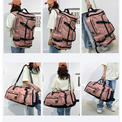 Gym Bag with Shoe Compartment Large Capacity Sport Fitness Duffle Bag Outdoor Travel Backpack Weekend Workout Tote for Men Women